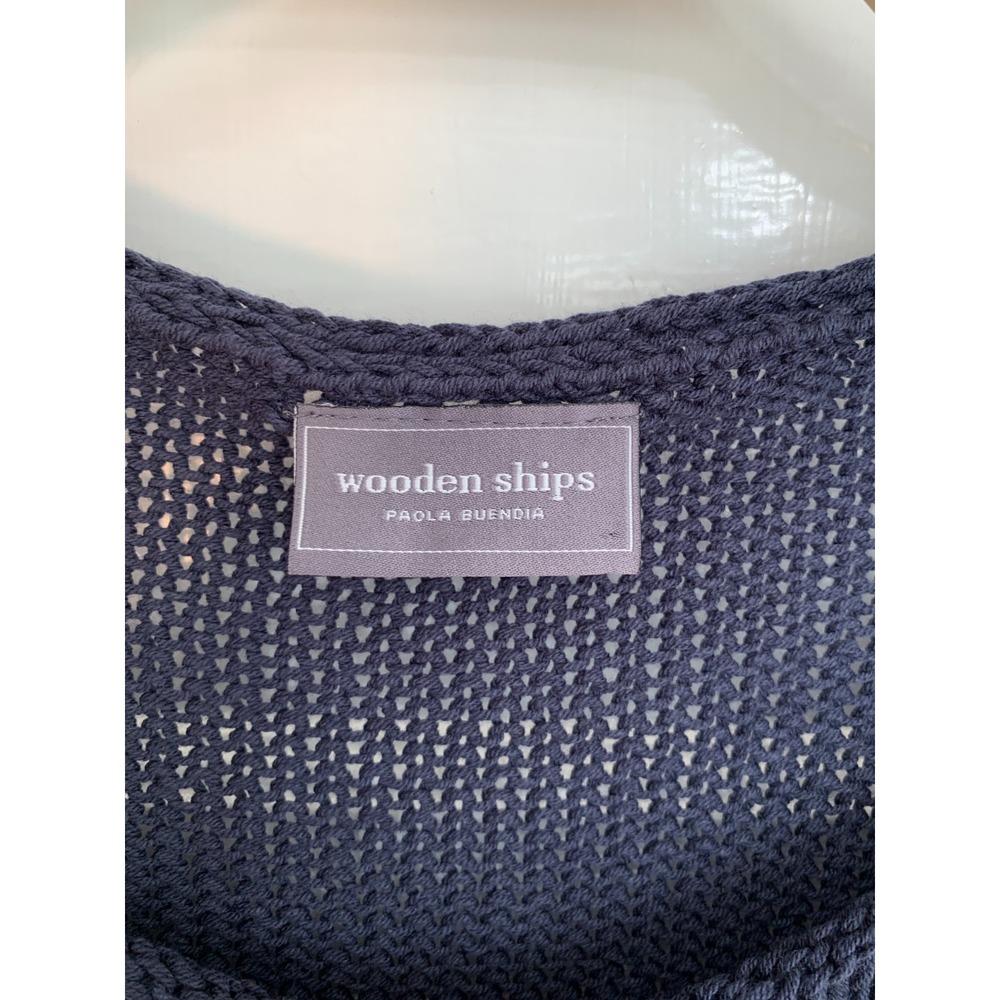 Wooden Ships Coastal Americana Kelly Tee Cotton Knit Scoop Neck Sweater M/L - Picture 5 of 12